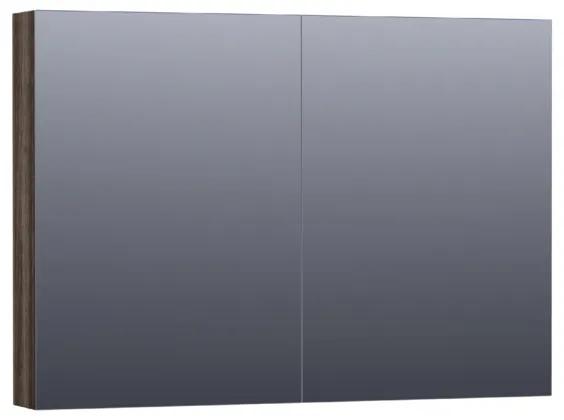 Saniclass Plain Spiegelkast 99x70x15cm Legno Antracite SK-PL100LA