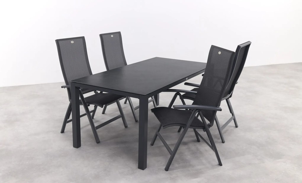 Hartman Valentino/Chaneo verstelbare tuinset - 180x90 cm. - 5-delig