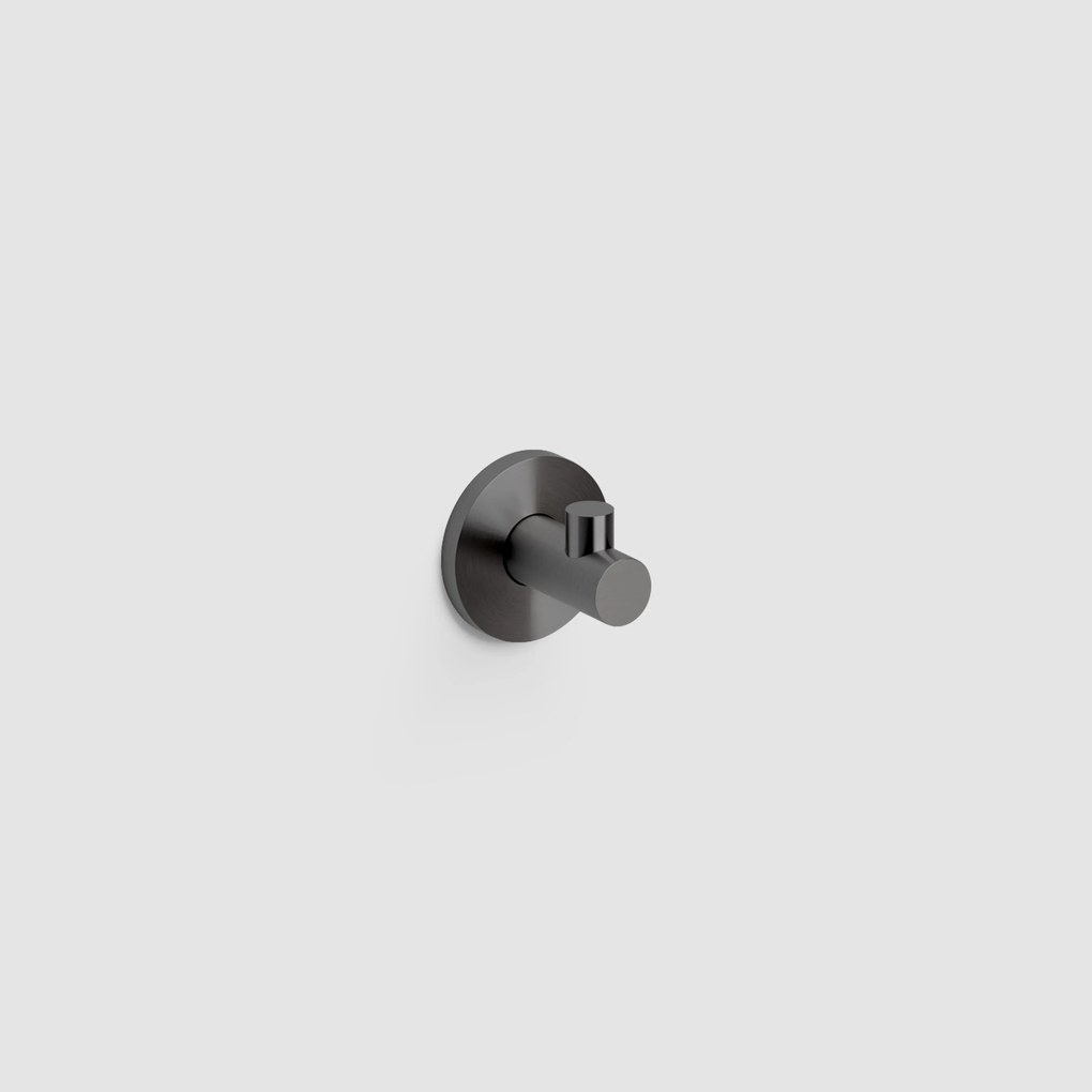 Clou Kaldur handdoekhaak gunmetal geborsteld