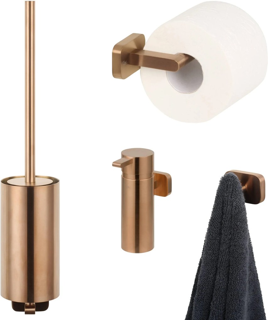 Ben Mykanto toiletset 4-delig geborsteld koper