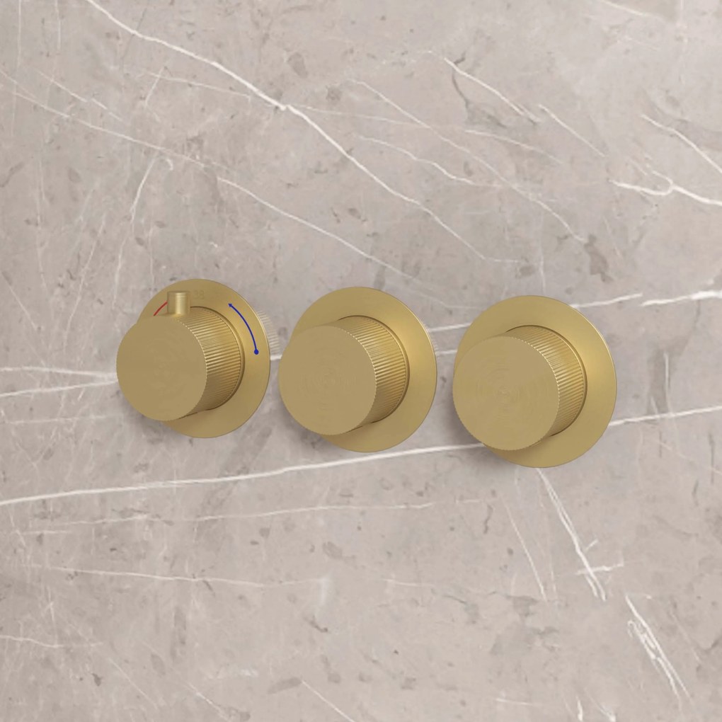 Best Design High End Nancy complete 2-wegs inbouwthermostaat goud mat