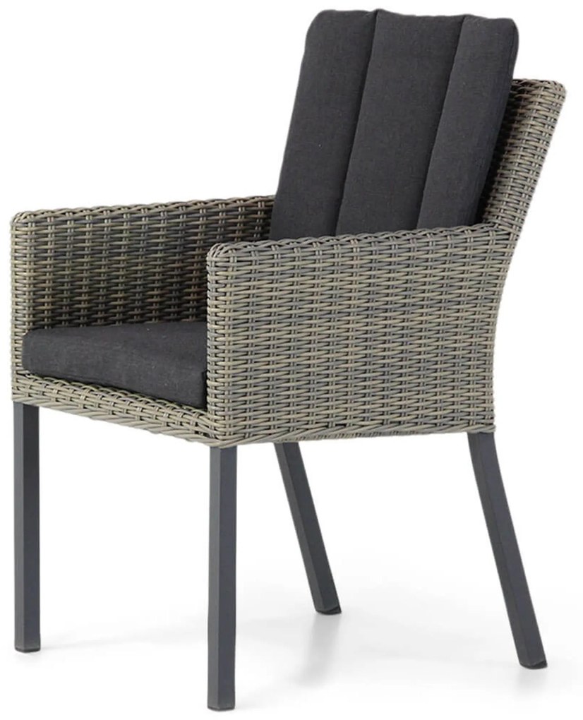 Tuinset 4 personen 90 cm Wicker Taupe Garden Collections Oxbow/Veneto