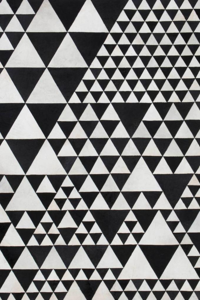 Linie Design - Leather Pyramid white/black - 170 x 240 - Vloerkleed