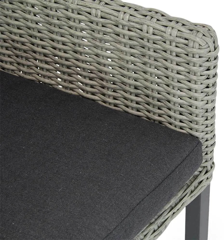 Tuinset 4 personen 180 cm Wicker Taupe Garden Collections Oxbow/Veneto