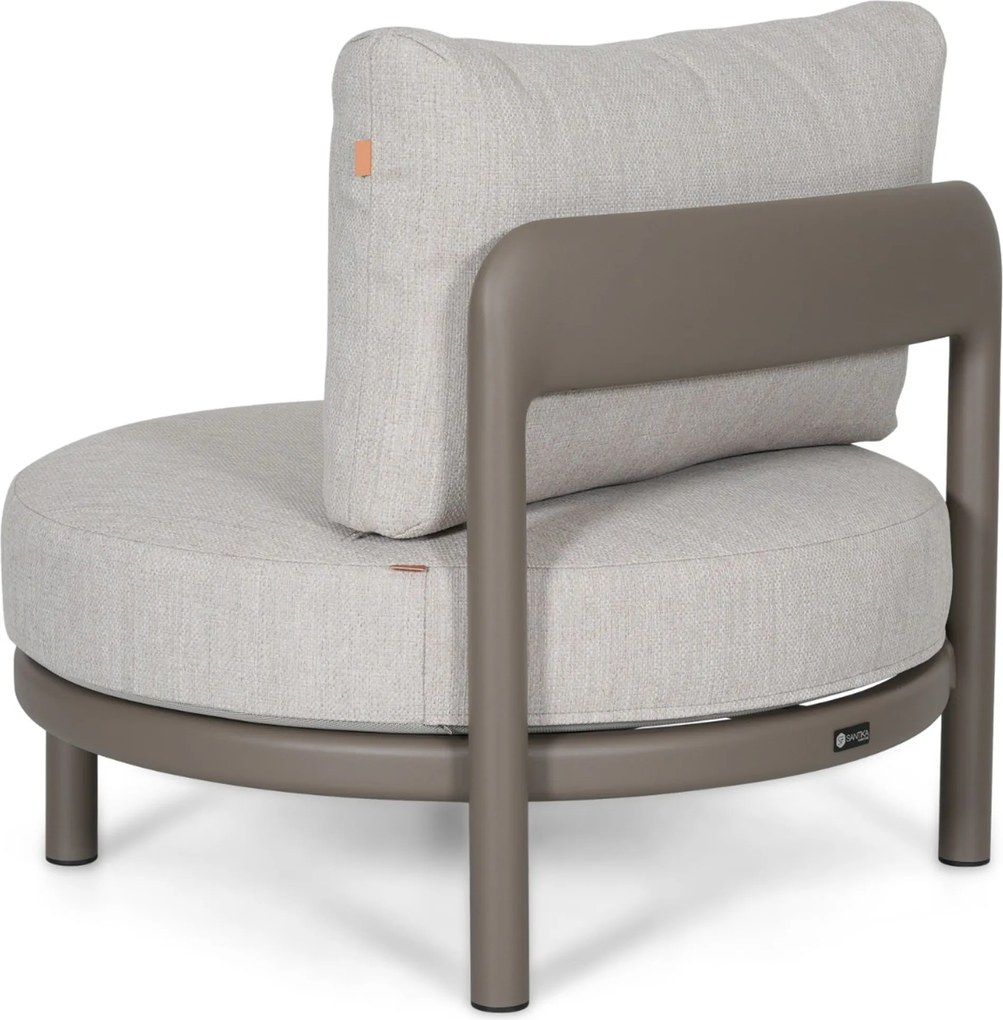 Tuinstoel Aluminium Taupe-naturel-bruin Santika Wave
