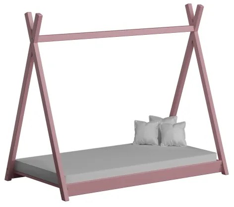 Peuter Roze Eenpersoons hemelbed - Titus Tipi-stijl voor kinderen Kinderen Peuter Junior 5056231719209 Children's Beds Home, 140x70, Geen Children's B