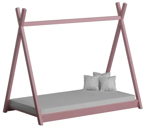 Peuter Roze Eenpersoons hemelbed - Titus Tipi-stijl voor kinderen Kinderen Peuter Junior 5056231719629 Children's Beds Home, 160x80, 11 cm schuim/koko