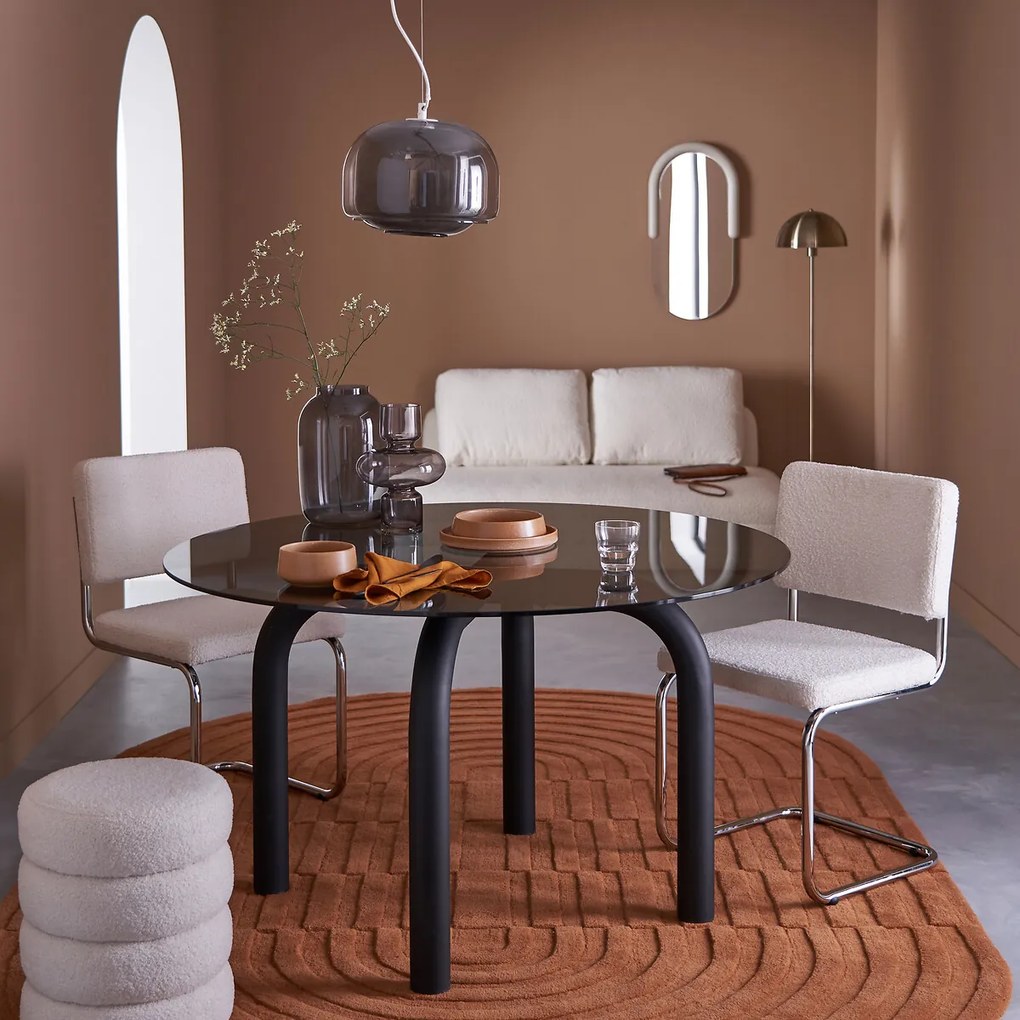 Set van 2 bouclé stoelen, Sarva