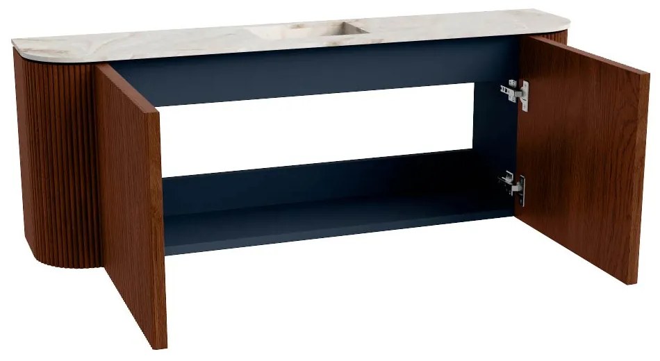 Mondiaz Joya DLux 115cm toiletmeubel ronding links/rechts ruby met wastafel faye midden zonder kraangat frappe