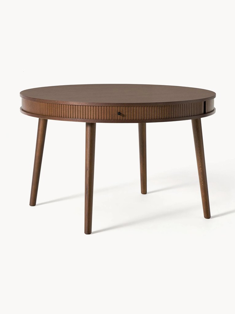 Ronde eettafel Calary met opbergruimte, in verschillende formaten