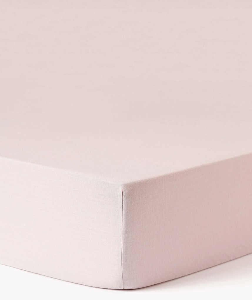 Topper hoeslaken Airy, gewassen linnen