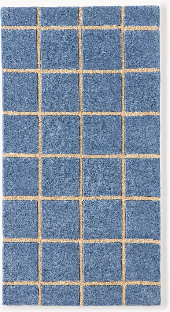 Handgetuft hoog-laag wollen vloerkleed Kallie