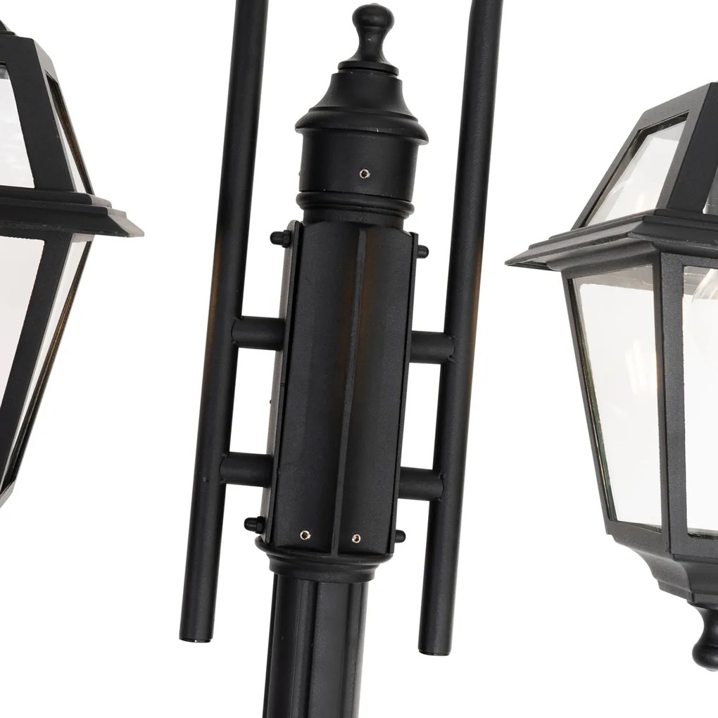 Klassieke buiten lantaarn zwart 235 cm 2-lichts IP44 - Berta