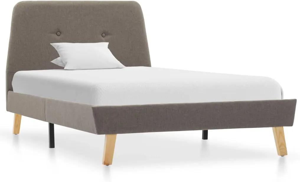 Bedframe stof taupe 90x200 cm