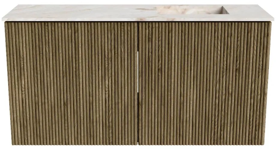 Mondiaz Joya DLux 80cm toiletmeubel dusk met wastafel faye rechts 1 kraangat frappe