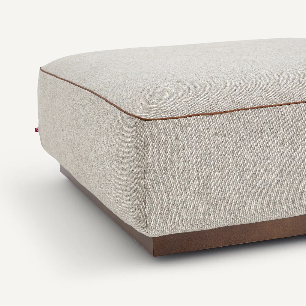 Voetensteun van gestructureerd viscose en linnen, JACOPO