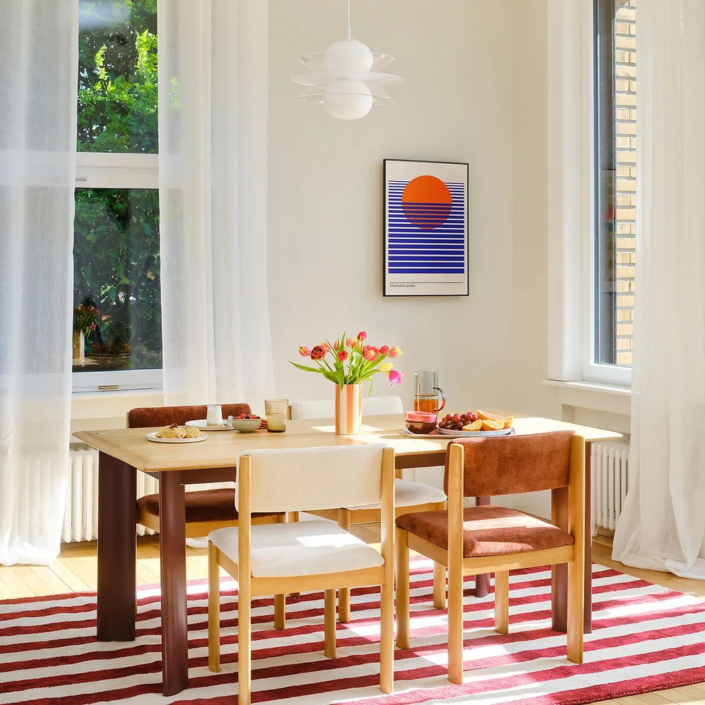 Hanglamp van plexiglas en opalineglas, Okara