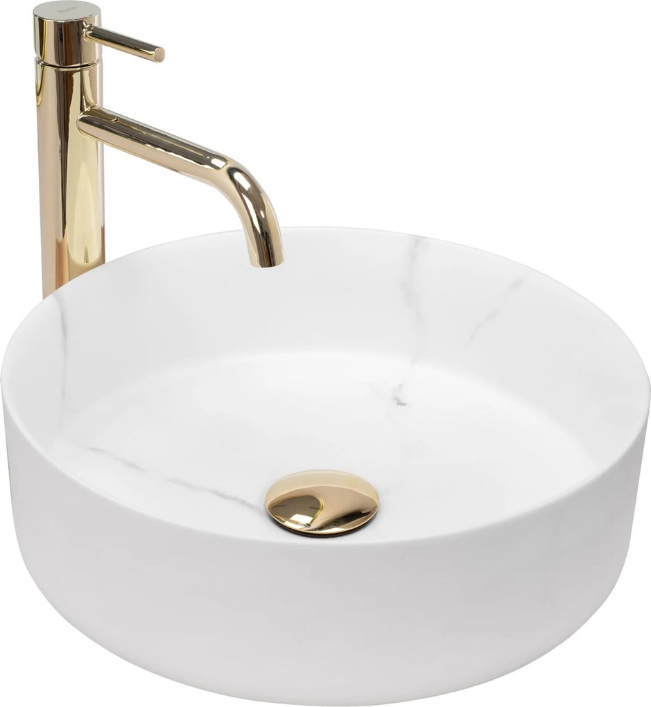 Opzetwastafel Rea Sami Marble Mat