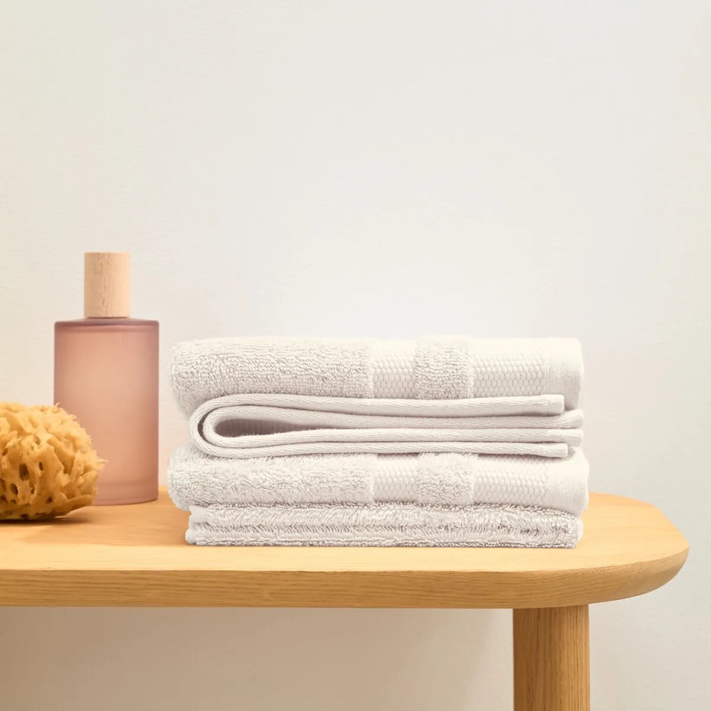 Set van 4 gastendoekjes in gekamd katoen, Kheops