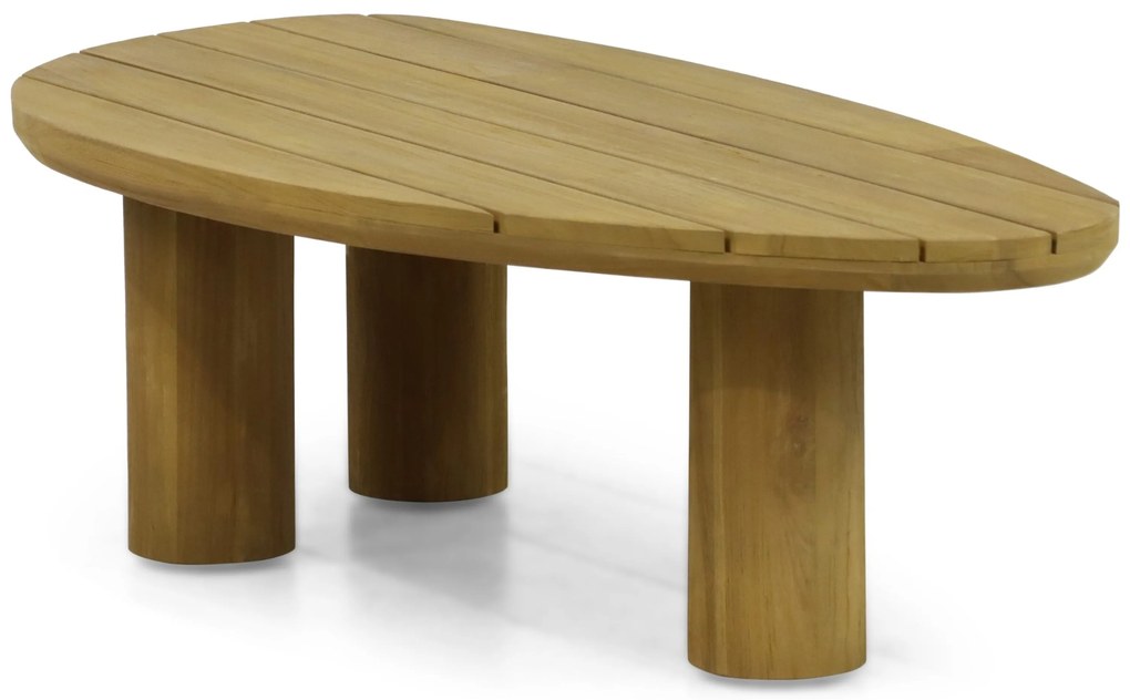 Hoek loungeset 5 personen Teak Old teak greywash Santika Furniture Santika