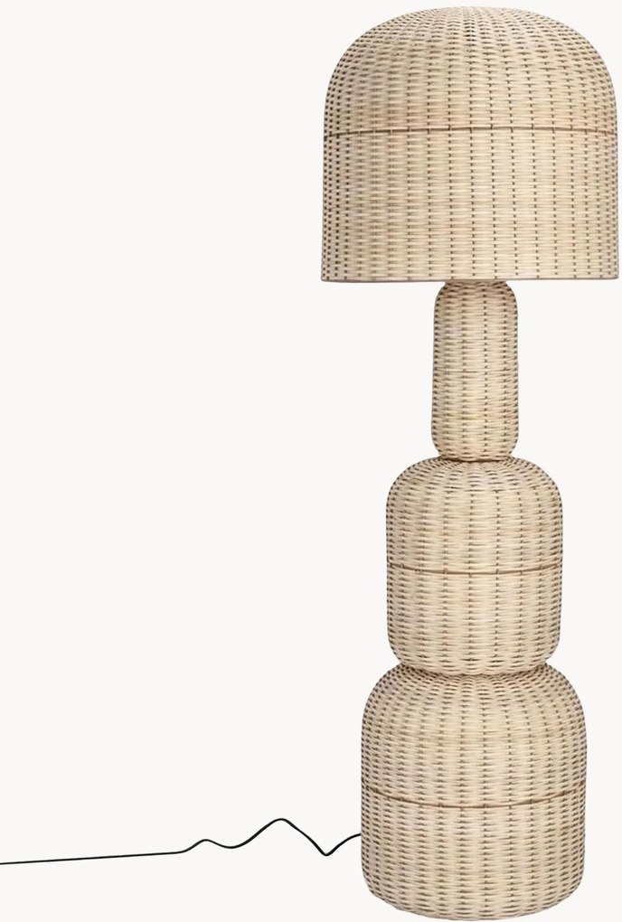 Rieten vloerlamp Sikkim