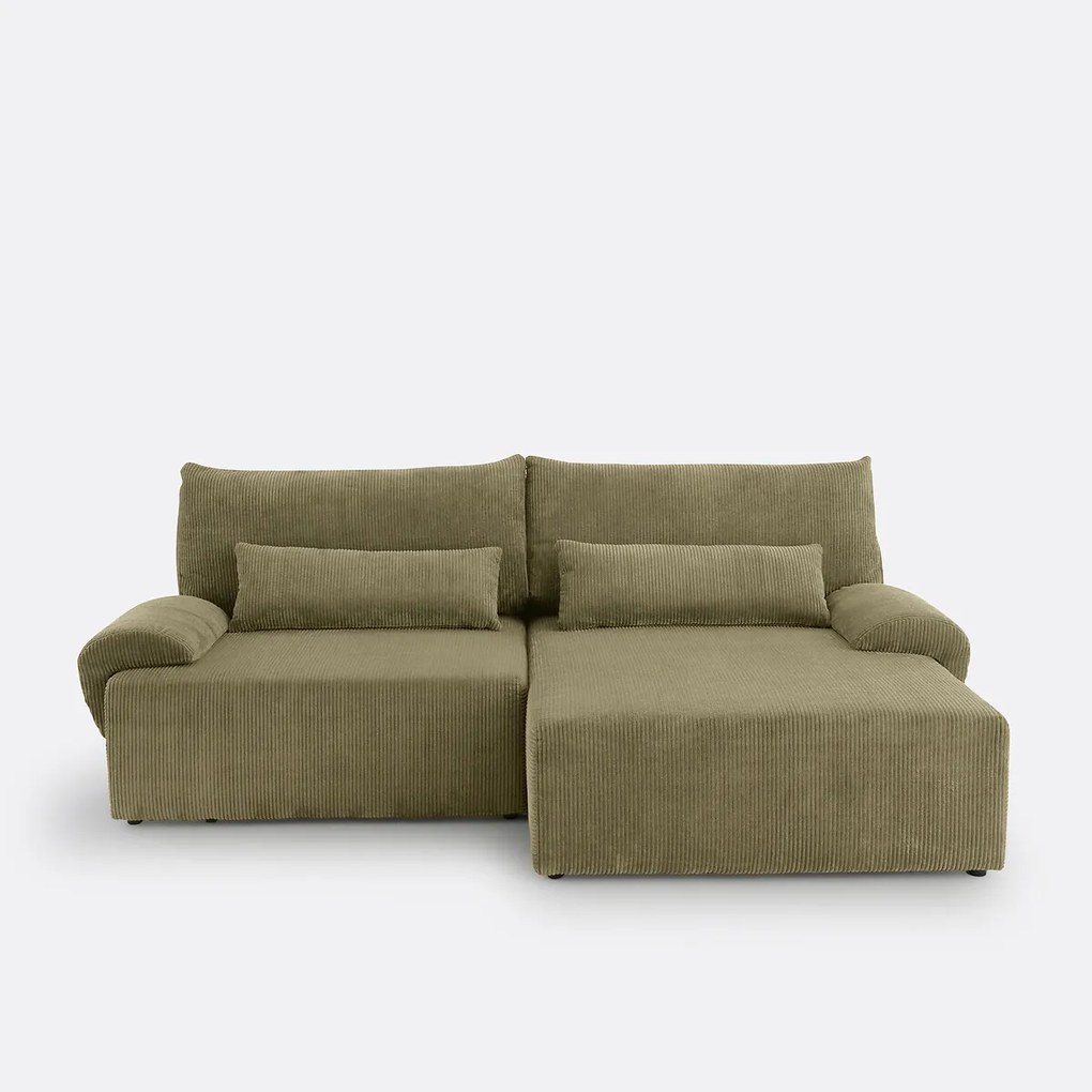 Hoekbank met koffer, ribfluweel, MAONA