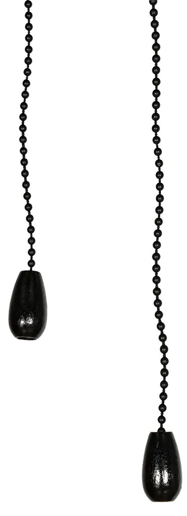 Plafondventilator zwart met hout print 107.5cm 3-lichts met trekschakelaar - Mistral Vidro