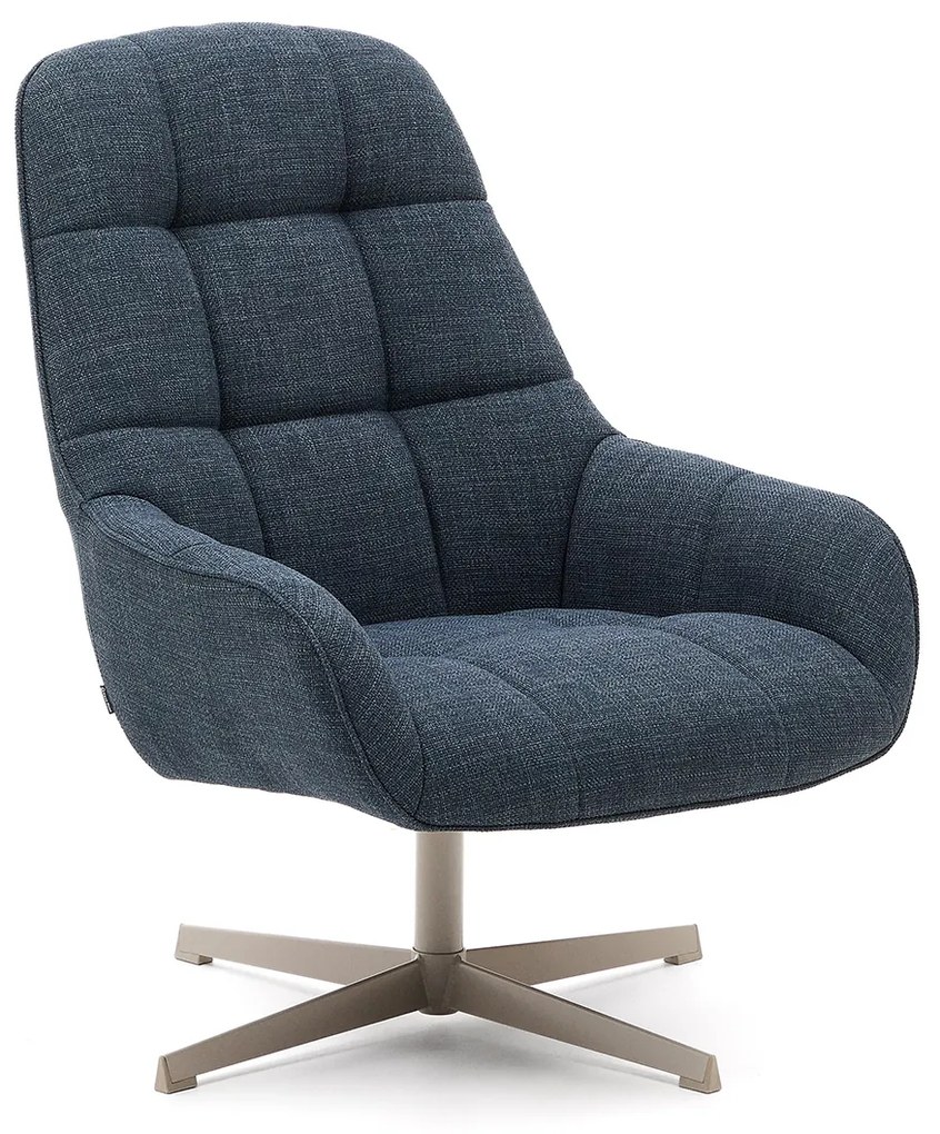 Kave Home Jaspe Moderne Draaifauteuil Blauw