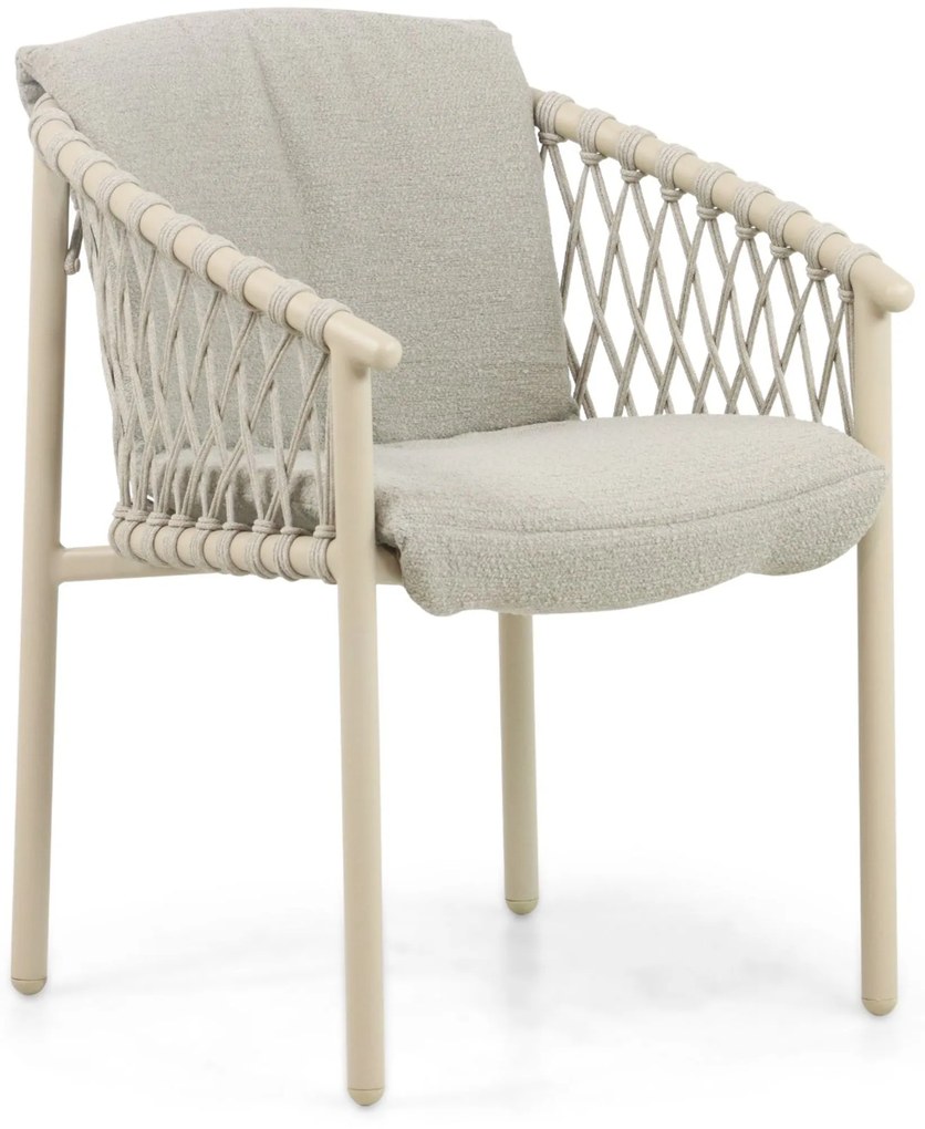 Tuinset 4 personen  Aluminium/rope Taupe 4 Seasons Outdoor Allora/Falcon