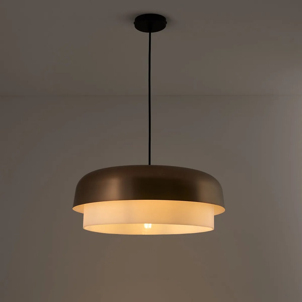 Metalen hanglamp met mokka afwerking, Clepsos