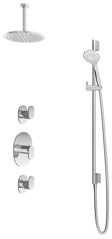 Hotbath Get Together IBS5CR inbouwdouche met 3s handdouche, 15cm plafondbuis en glijstang chroom