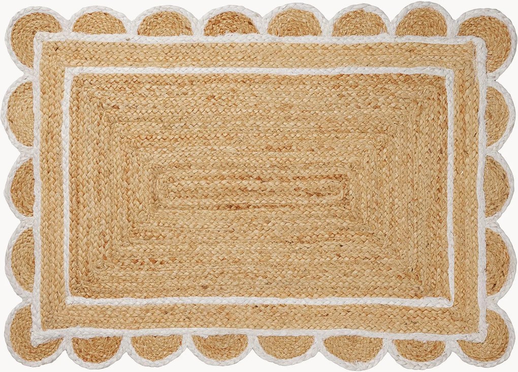 Juten deurmat Scallop