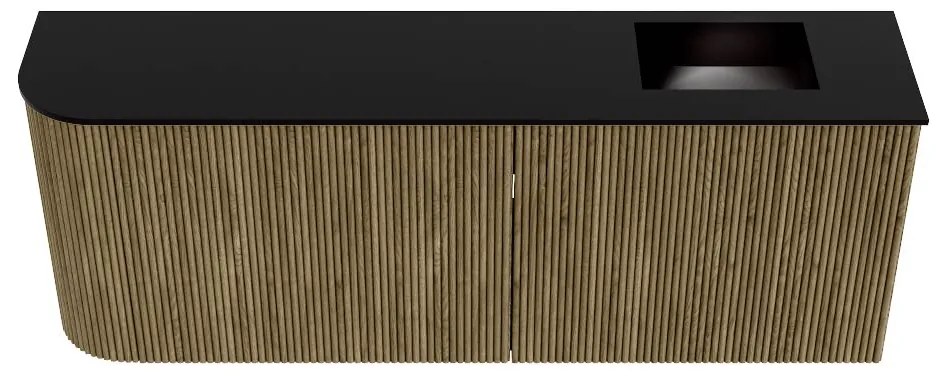 Mondiaz Joya 110cm toiletmeubel ronding links dusk met wastafel faye rechts 1 kraangat urban