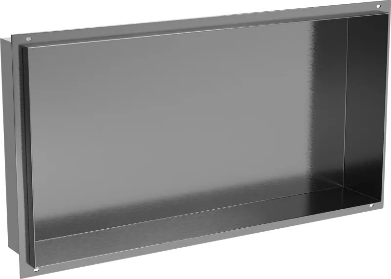 Mexen X-Wall-NR inbouwplank zonder flens 60 x 30 cm, geborsteld gungrijs - 19E1603010