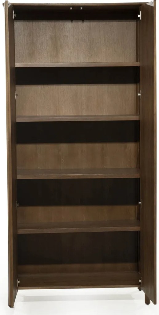 Hoge Wandkast Eikenhout Bruin - 102x47x210cm.
