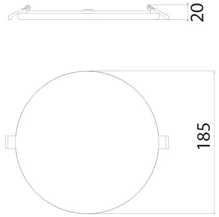 Prolumia 40004246 Prolumia LED Pro-Space 40004246 Pro-Space,inbouw,rond185mm,22W,1810Lm,4200K,Ra>80,120,dim(triac)