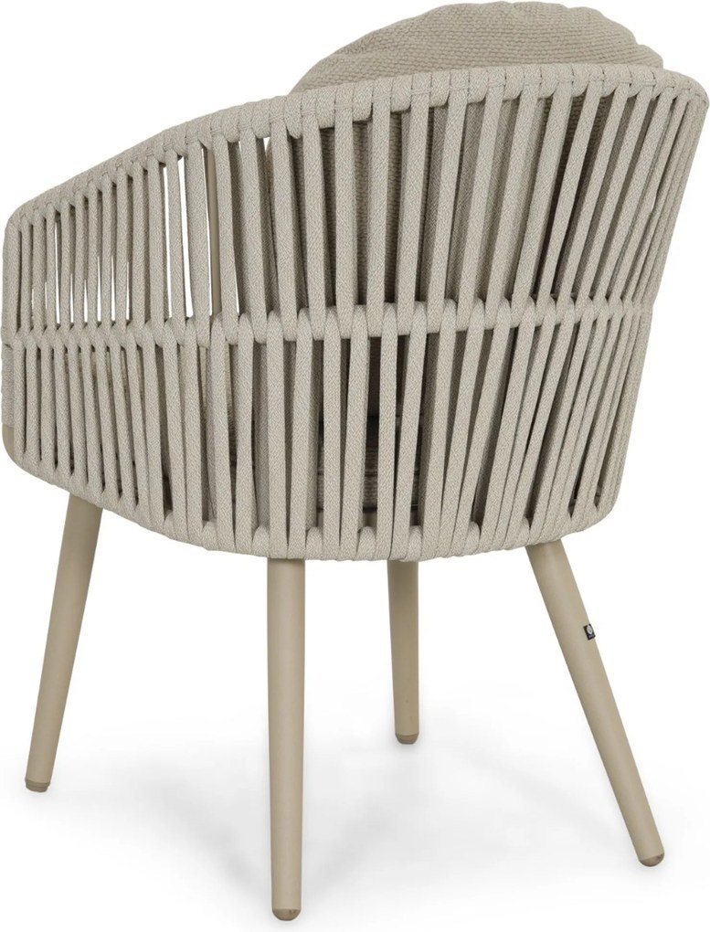 Tuinset Ronde Tuintafel 4 personen 120 cm Rope Zand/Beige Santika Furniture Santika