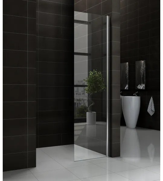 Wiesbaden Comfort Shower plus Zijwand met muurprofiel 40x200cm 10mm dik NANO coating glas 20.3816