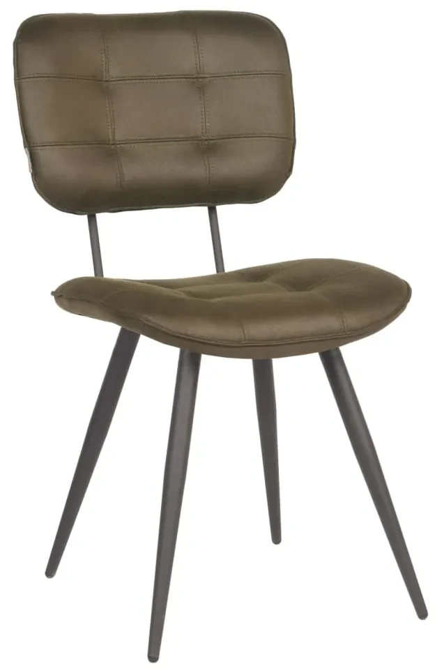 LABEL51 Eetkamerstoelen 2 st Gus 49x60x87 cm legergroen