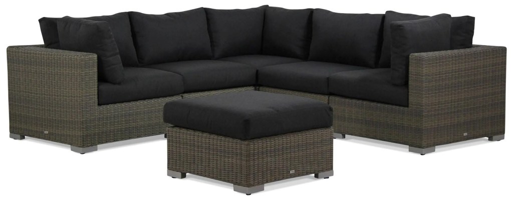 Hoek loungeset 5 personen Wicker Taupe Garden Collections Toronto