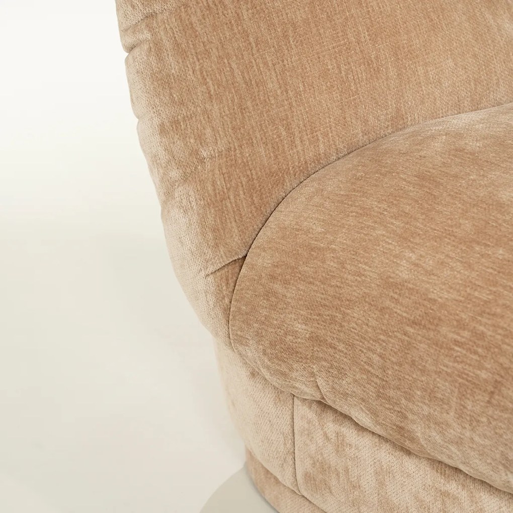 Fauteuil Met Geplooide Stof