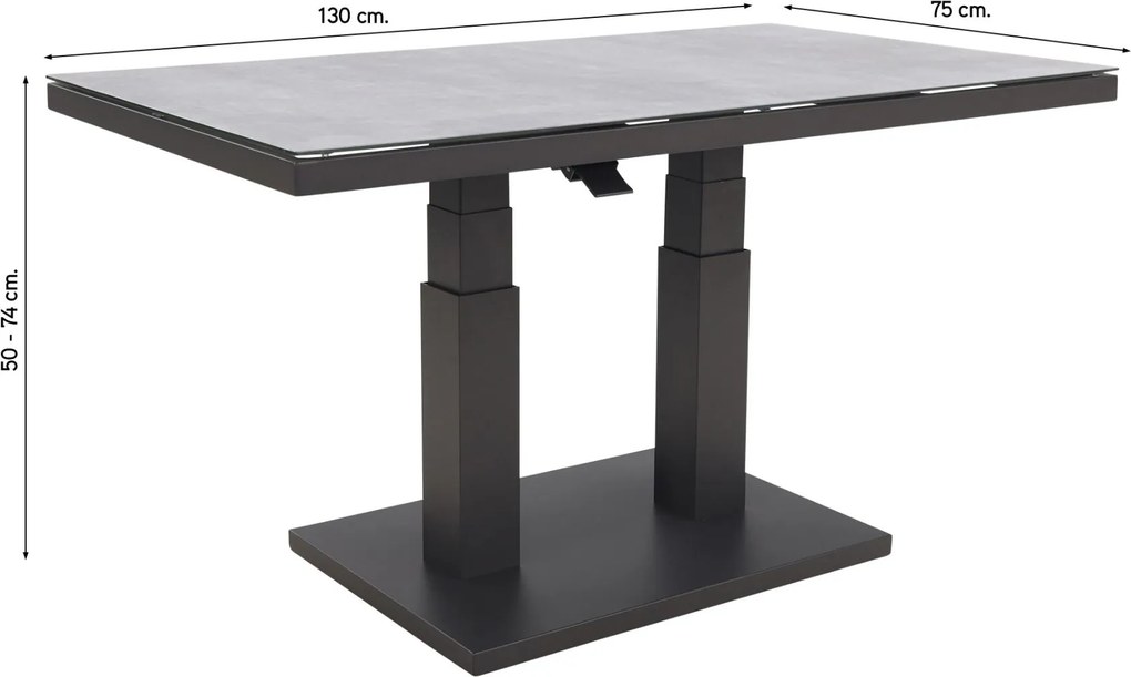 Lagos/Milford loungeset - met verstelbare tafel - links & rechts