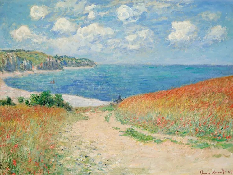 Kunstreproductie Path Through the Corn at Pourville (1882), Claude Monet