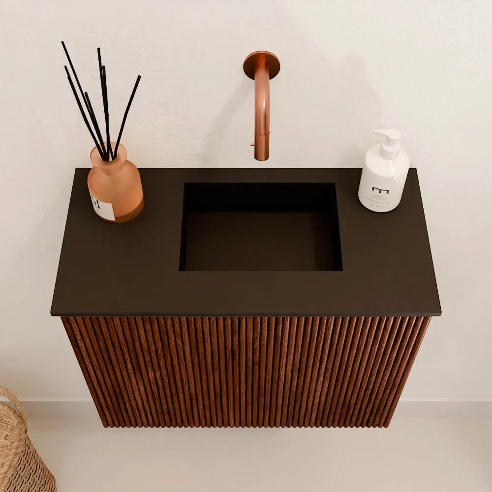 Mondiaz Joya 50cm toiletmeubel ruby met wastafel faye rechts zonder kraangat urban
