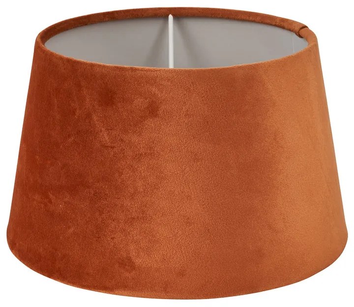 Lampenkap velvet - cognac - ø28 cm