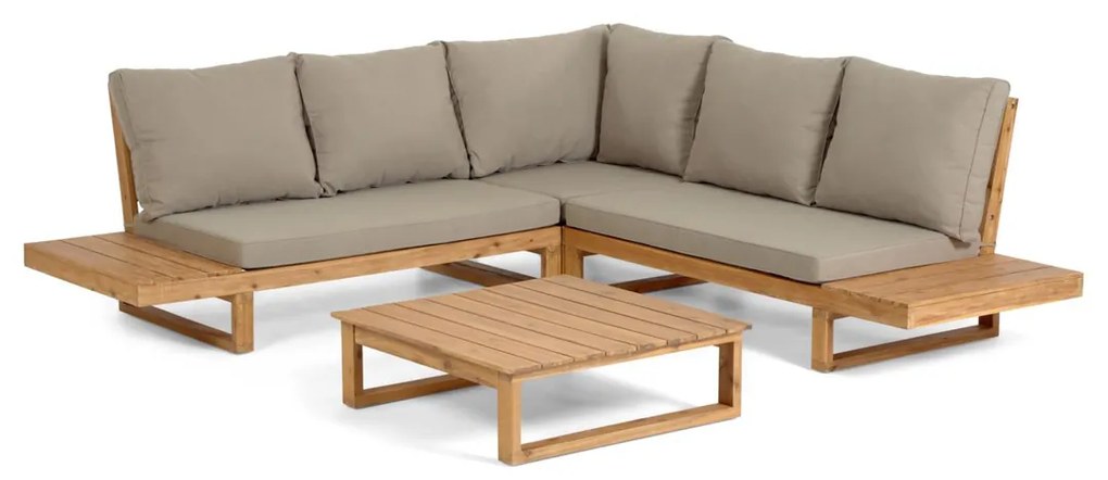 Kave Home Flaviina Loungeset Hoekbank Acaciahout