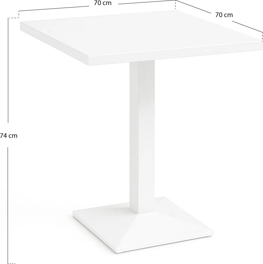 Kuat Wit 70 cm tafel