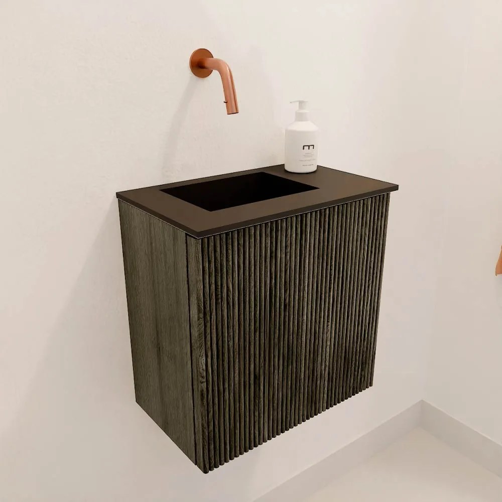 Mondiaz Joya 40cm toiletmeubel shadow met wastafel faye links zonder kraangat urban