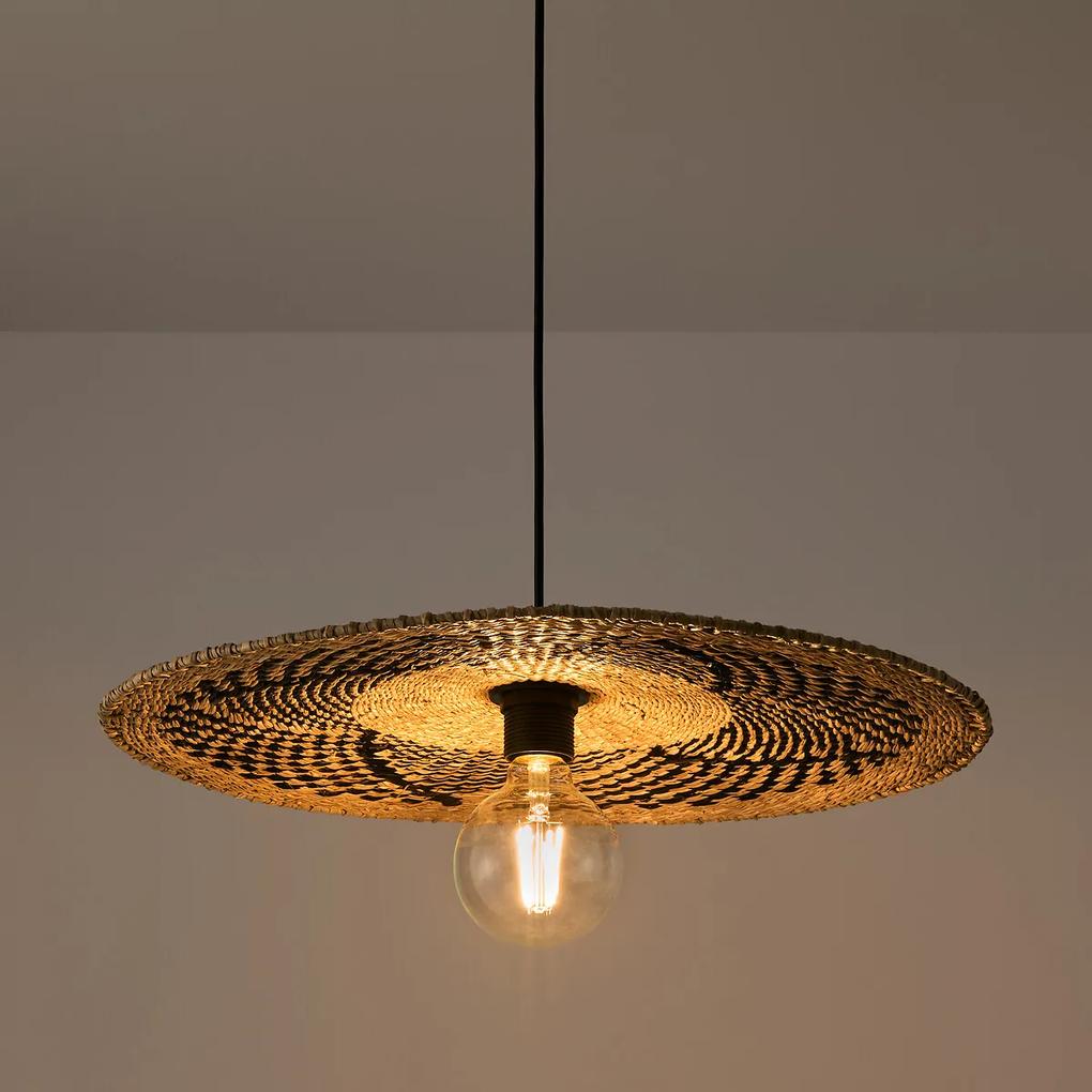 Hanglamp in strograsØ50 cm, Rozeta