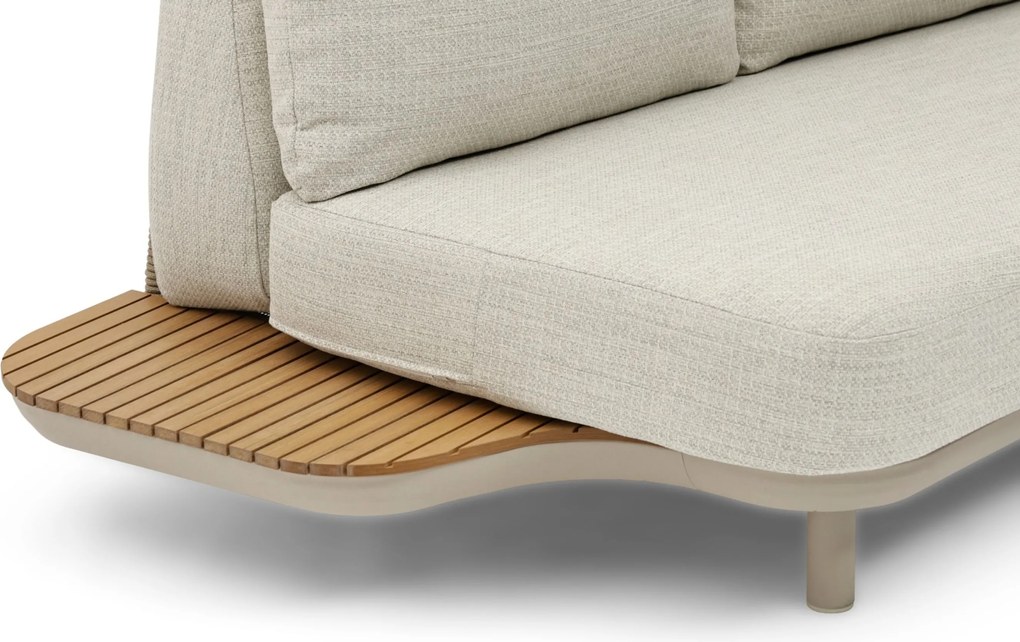 Hoek loungeset 5 personen Outdoor textiel Zand/Beige Coco Dunea